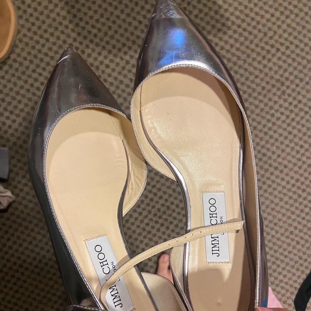 Jimmy Choo metallic Lucy flats - Picture 5 of 6